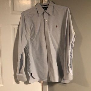Ralph Lauren Blue Striped Oxford